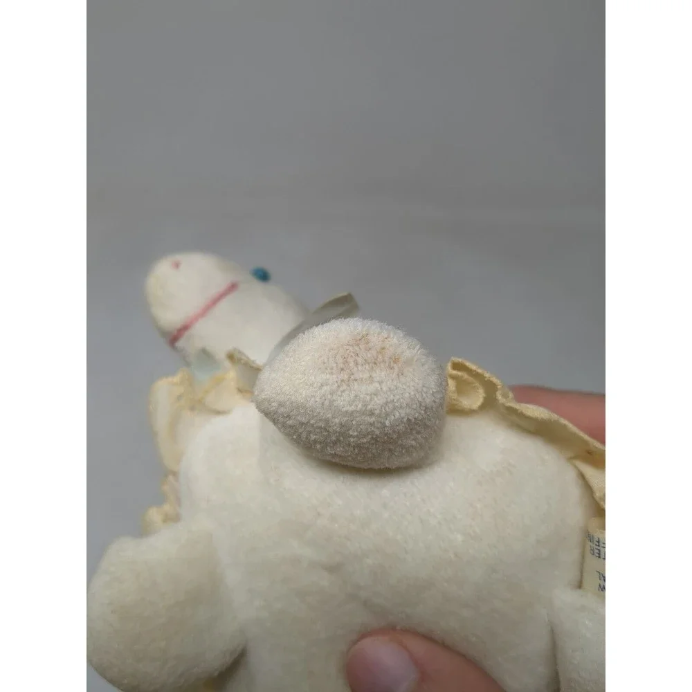 Eden Toys Plaid Pastel Turtle Tortoise‎ Rattle Plush Lace VTG 60s 70s 80s
